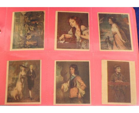 Tobacco &amp; trade silks, an album containing a selection of sets and part-sets inc. Muratti, Canvas Masterpieces (small glo