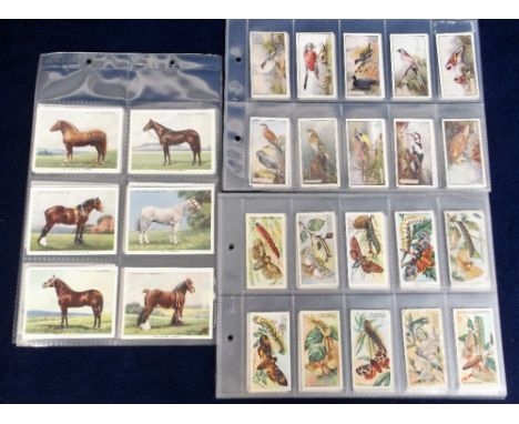Cigarette Cards, 3 sets, Clarke's Butterflies and Moths (50 cards, some with light staining to backs, fair to gd), Scottish C