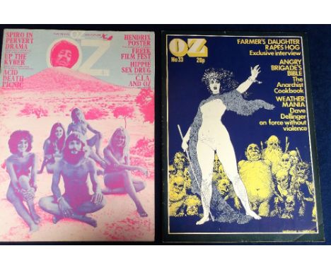 Collectables, 2 copies of Oz Magazine, No 30 (Dec 1970 - does not include Jimi Hendrix poster) and No 33 (February/March 1971
