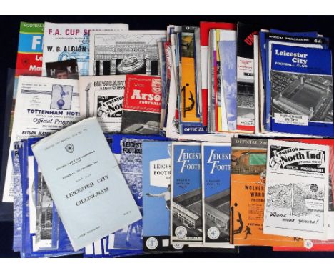 Football Programmes, Leicester City collection, mostly 1950s - 1960s, home &amp; away issues, inc. aways v. Fulham 52/53, Gri