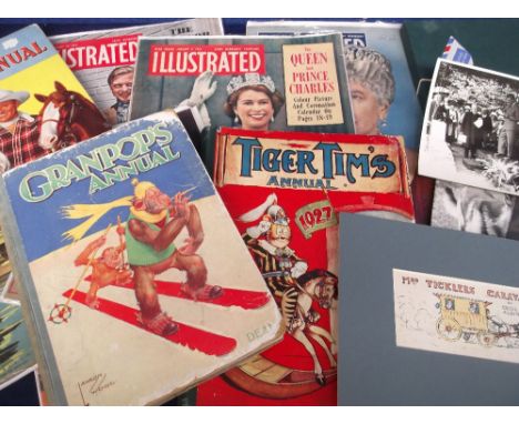 Ephemera, a mixed collection of vintage ephemera to include 1950s copies of 'Illustrated' and 'Life' relating to the Coronati