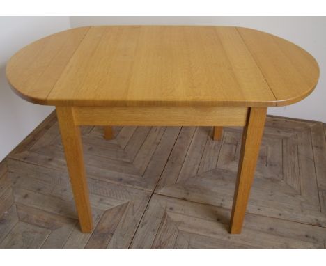 Unicorn man light oak rectangular drop leaf table (85cm x 123cm (max) x 78cm)