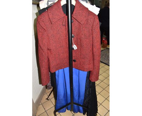 A SMALL SELECTION OF VINTAGE LADIES' CLOTHING, to include a Werff of Bond Street jacket and skirt size small, a Black Demi Dr