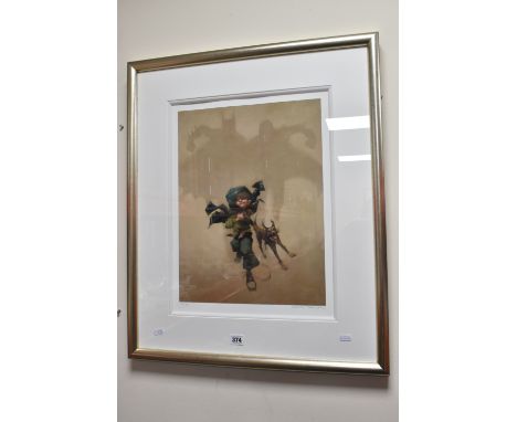 CRAIG DAVISON (BRITISH 1965) 'DYNAMIC DUO', a signed limited edition print on paper, depicting a boy imagining himself as Bat