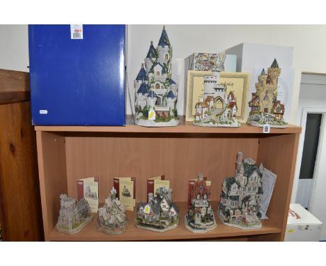 EIGHT BOXED DAVID WINTER SCULPTURES, comprising Main Collection: limited edition 'Guardian Castle', with certificate numbered