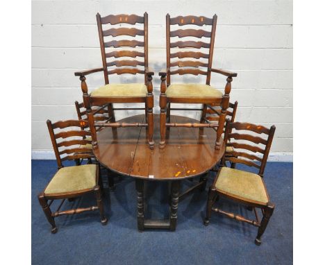 AN EARLY 20TH CENTURY MAHOGANY GATE LEG TABLE, open width 125cm x closed width 43cm x depth 113cm x height 75cm, along with a