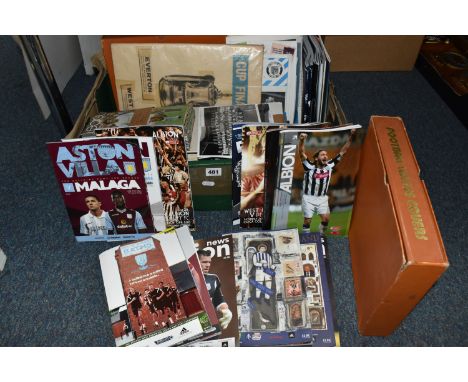 ONE BOX OF FOOTBALL EPHEMERA to include a large quantity of West Bromwich Albion match day programmes from the 1960's - 2000'