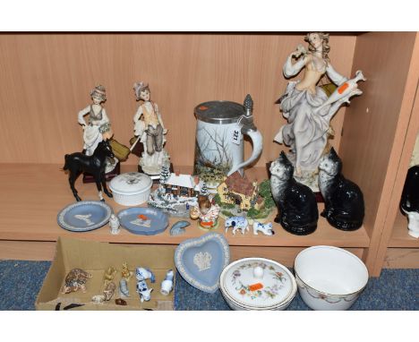 A GROUP OF CERAMICS, comprising a limited edition Franklin Porcelain by Limoges 'The Game Bird Stein' by Basil Ede with certi