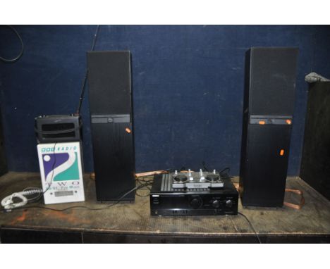 A SELECTION OF AUDIO EQUIPMENT including a Kenwood KA3020 Integrated amplifier, a Roberts DAB radio (both PAT pass and workin