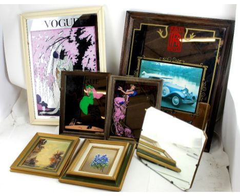 Four replica advertising mirrors, 'Rolls Royce You can be the proud owner of our latest model', 52 x 42cm, 'Vogue Magazine', 