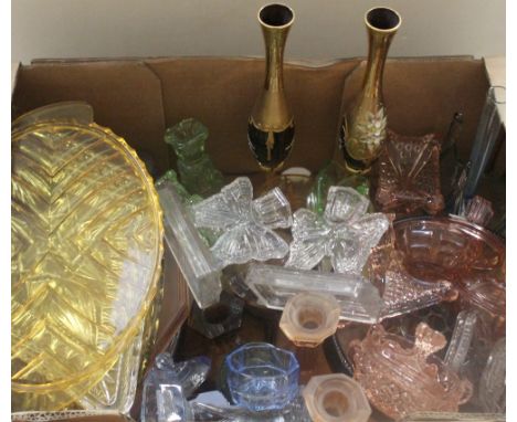 A quantity of crystal and cut glass to include Royal Brierley, Dartington ornamental bowls, various other bowls and baskets a