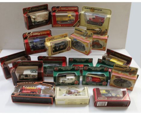A quantity of boxed and unboxed Lledo and Matchbox Models of Yesteryear vehicles to include a 'Royal Mail George VI Van', a v