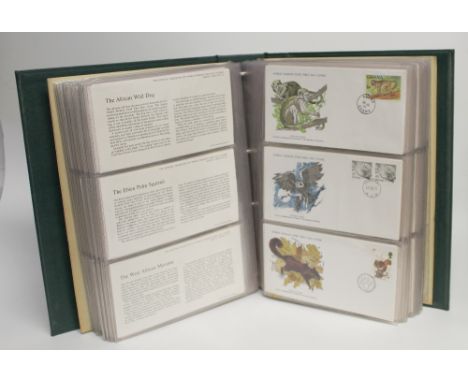 A large album of approx 137 first day covers, 'The Official Collection of World Wildlife First Day Covers'.