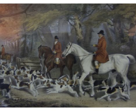 After R B Davis, two hunting prints, Huntsman to the Belvior hounds, and Huntsman to the Brocklesby hounds, 55cm x 70cm, (2)