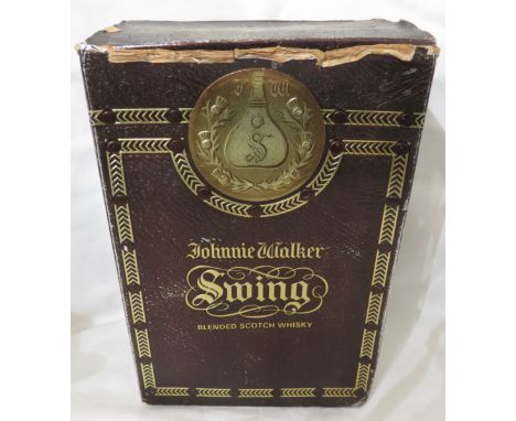 Johnnie Walker Swing blended scotch whisky (one bottle), in a textured cardboard box (temporary licence to sell alcohol obtai