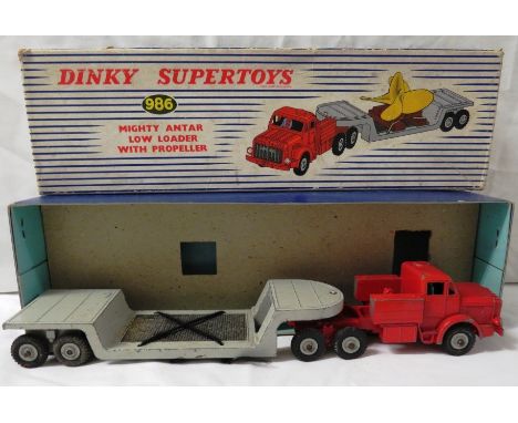 Dinky Supertoys 986 Might Antar low loader (propeller absent), boxed