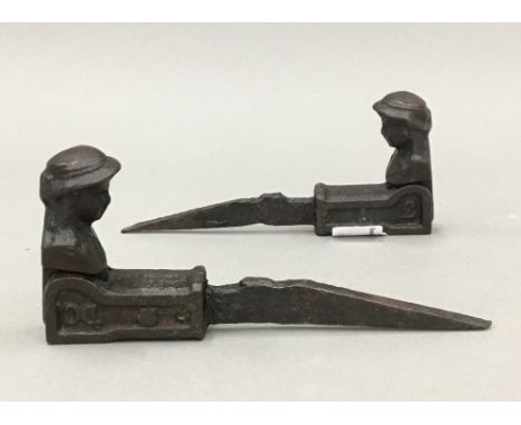 Two cast iron sash windows steppers