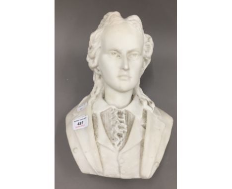 R. BATTELLI, alabaster bust