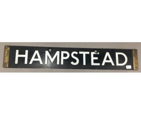 A vintage enamel sign, Golders Green &amp; Hampstead