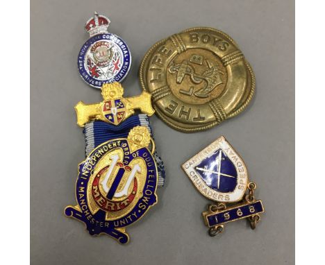 A quantity of enamel badges