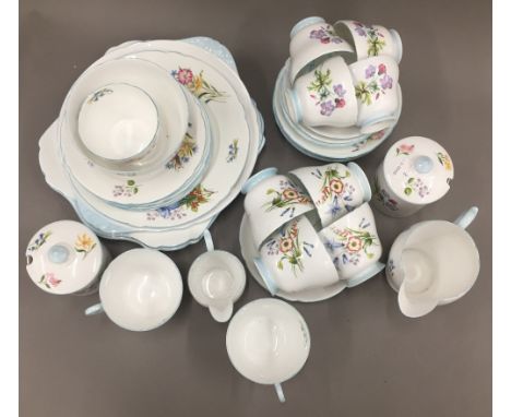 A Shelley 'Wild Flowers' tea service