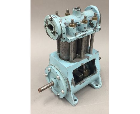 A Scratch Built scale model of a Marine engine, possibly a narrow boat