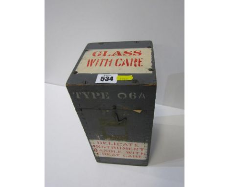 MILITARY, WWII Air Ministry hand bearing compass with internal illumination, in original box - type O6A 