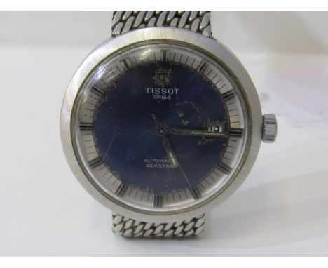 VINTAGE TISSOT SEA STAR AUTOMATIC WRISTWATCH, with date aperture, watch appears to be in working condition , original mesh br