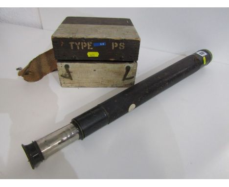 MILITARY, cased Spitfire compass type PS, also single draw telescope by Reynolds &amp; Branston of Leeds 