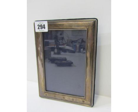 SILVER EASEL PHOTO FRAME, modern silver easel photo frame of rectangular form, 19cm, maker RC of SheffieldSome light surface 