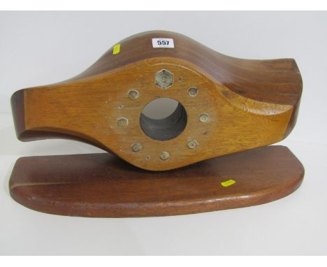 AIRCRAFT, plane's propeller clock case from De Havilland, 45cm width 