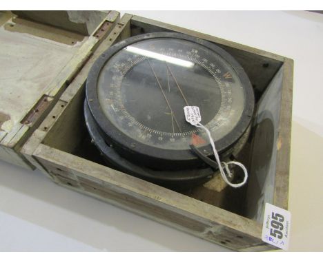 VINTAGE AVIATION&nbsp;AIR MINISTRY, cased 6 inch compass for Lancaster Bombers