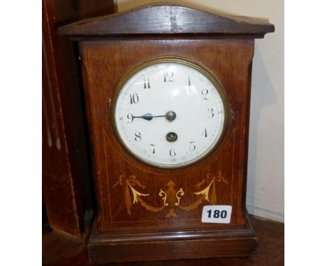 Edwardian inlaid mantle clock with JAPY FRERES movement