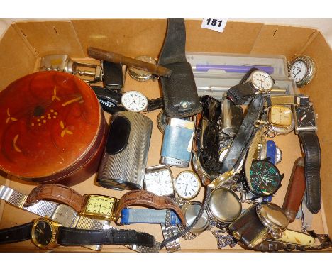 Vintage Parker pens, penknives, lighters, wrist watches, inc. a Dieter Rams designed Braun gas lighter