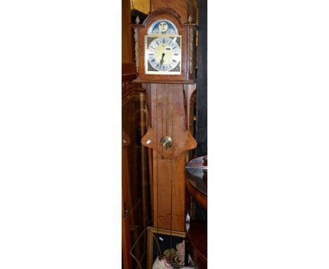 Dutch wall clock by Warmink with chain driven movement and moon phases