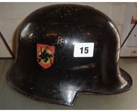 WW2 German fire police steel helmet