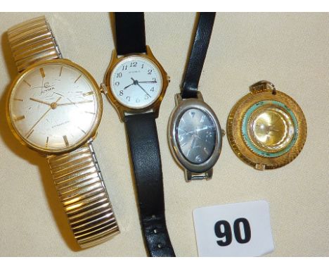 Mens vintage CYMA 9ct gold cased wrist watch and other watches