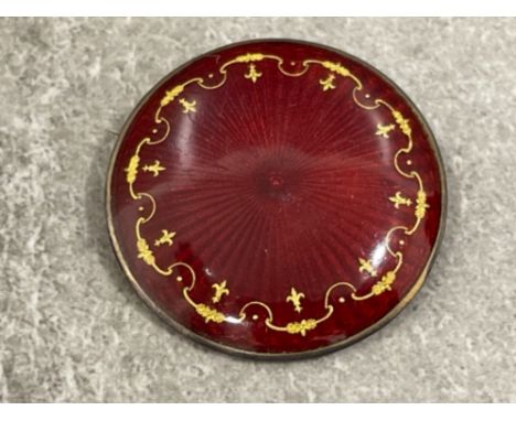Rare early Marius Hammer silver and enamel brooch. 4cm and 15.1g fully marked on reverse