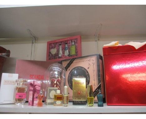 An Elie Saab Eau de toilette 50ml, a Jean Paul Gaultier Classique in snow globe style box, a L'occitane Provence collection, 