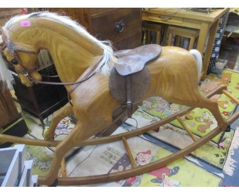 A solid wooden rocking horse, called Jasper 