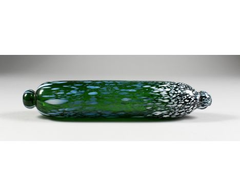 A NAILSEA GLASS ROLLING PIN. 12ins long.