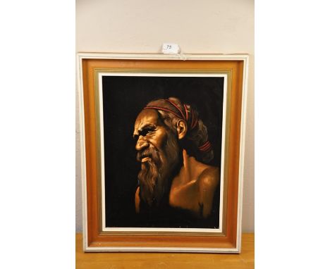 Framed portrait of ABORIGINAL bearded Gentleman.