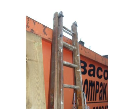 Lion Brand Wooden Extension Ladder each section 107 inches ( sold as a display / decorative item )
