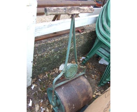 Vintage W F Dennis London Cast Iron Garden Roller