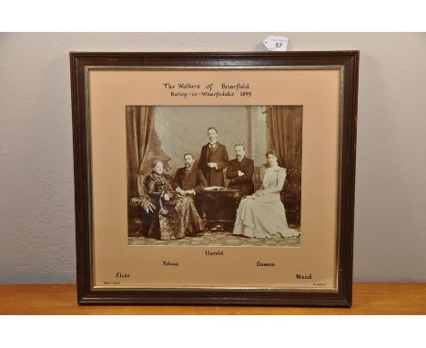 Photographs - Family portrait The Walkers of Briarfield 1899 - 11 1/2 x 9 1/2"