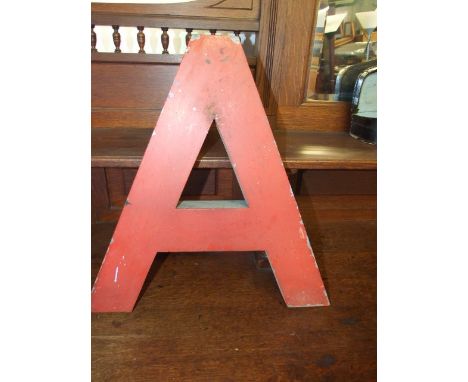 Vintage Metal Letter A 19 inches tall