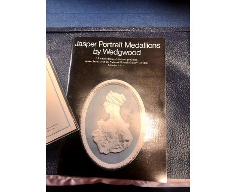 National Portrait Gallery Wedgwood Jasper Portrait Medallions Limited Edition Set 1973  ( no 41 of only 200 produced )