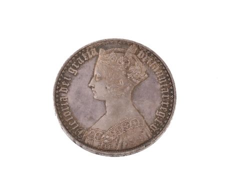 Victoria, Gothic Crown 1847, edge UNDECIMO (S 3883). Extremely fine or better, some light obverse hairlining 