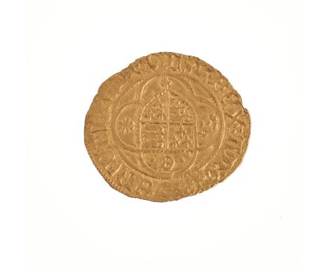 Edward IV, first reign (1461-1470), gold Quarter-Ryal, light coinage, i.m. crown/rose (N 1560; S 1965). Good very fineProvena