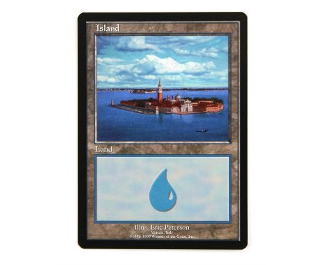 Magic The Gathering. Euro land card. Island - Venezia, Italy, near mint. The vendor formally worked for Wizards of the Coast 